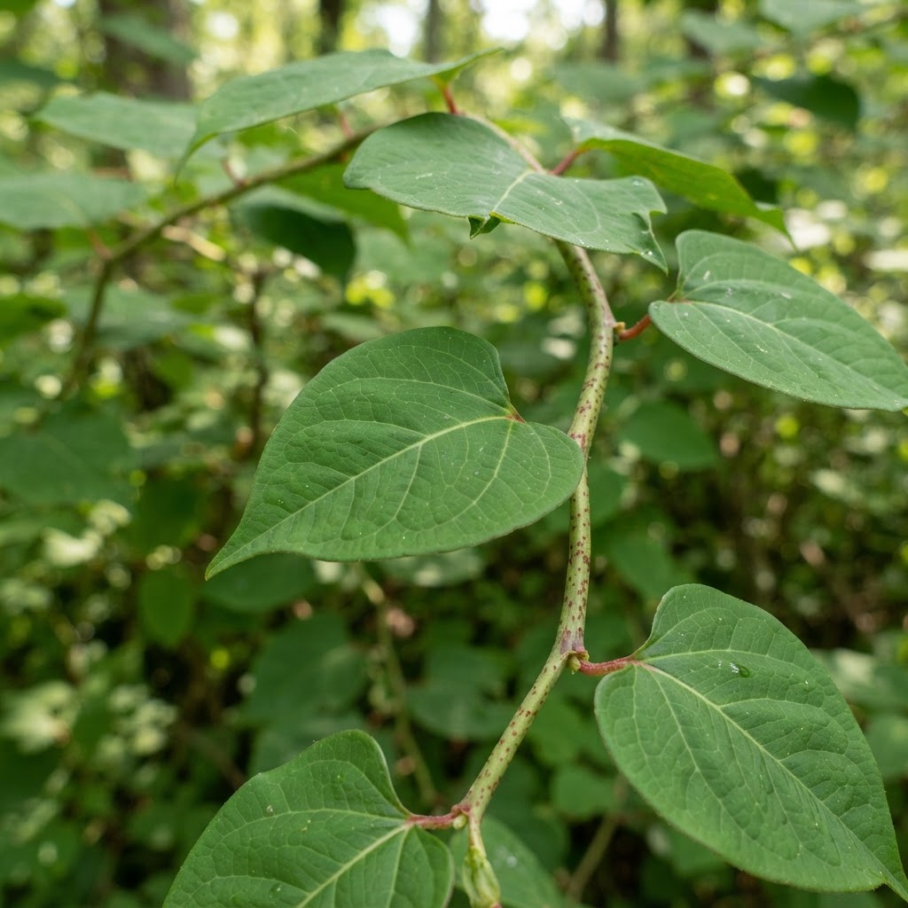 Japanese Knotweed leaves