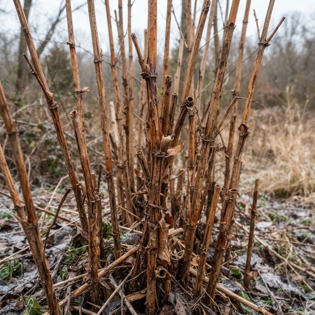 Japanese Knotweed dead canes