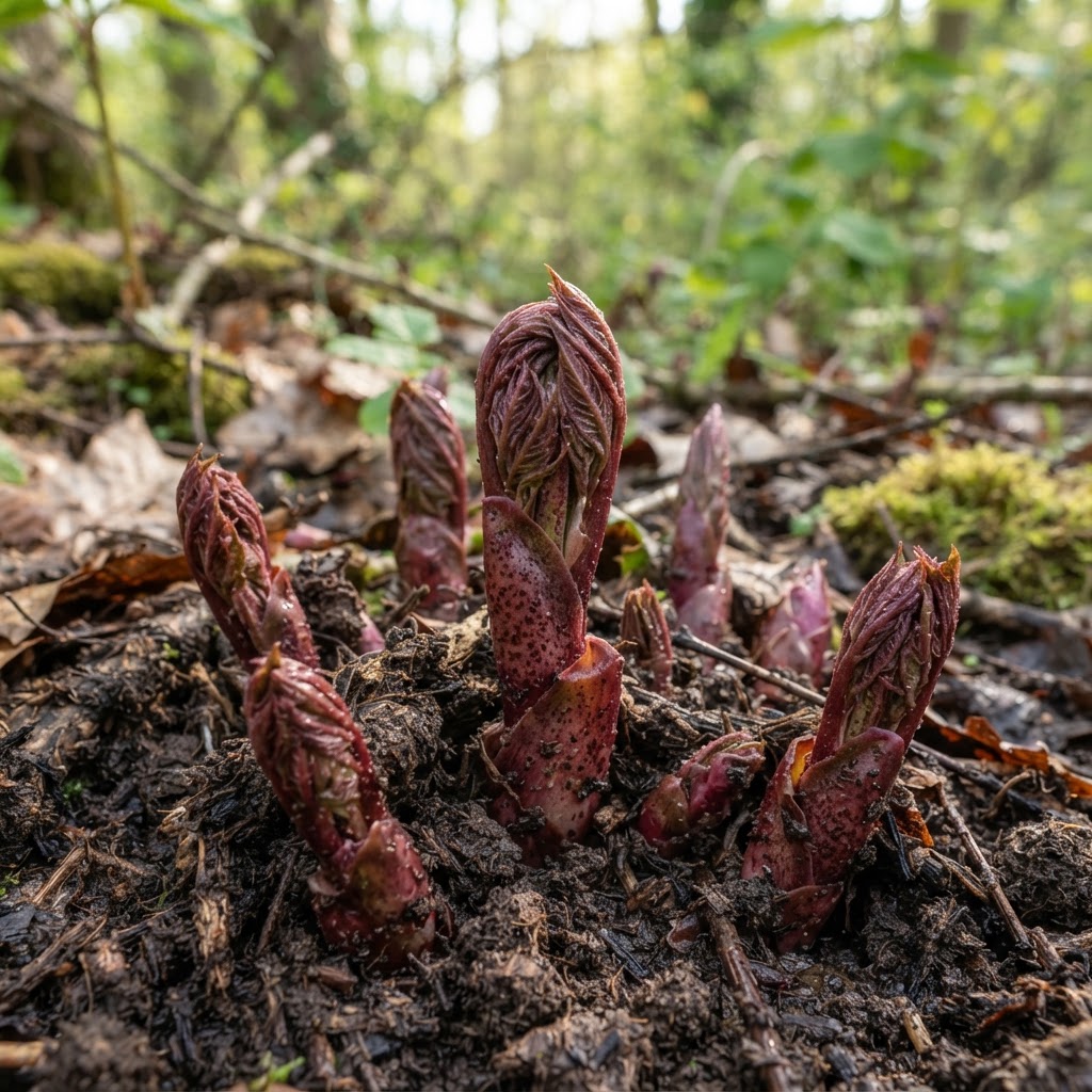 Japanese Knotweed shoots