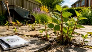 Knotweed growing through concrete: what to do
